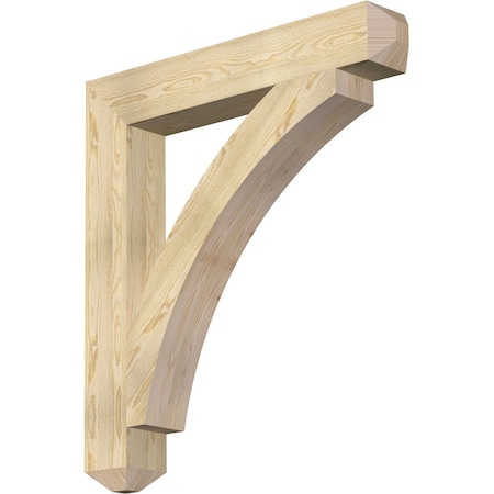Ekena Millwork Thorton Craftsman Rough Sawn Bracket, Douglas Fir, 6"W x 40"D x 44"H BKT06X40X44THR04RDF